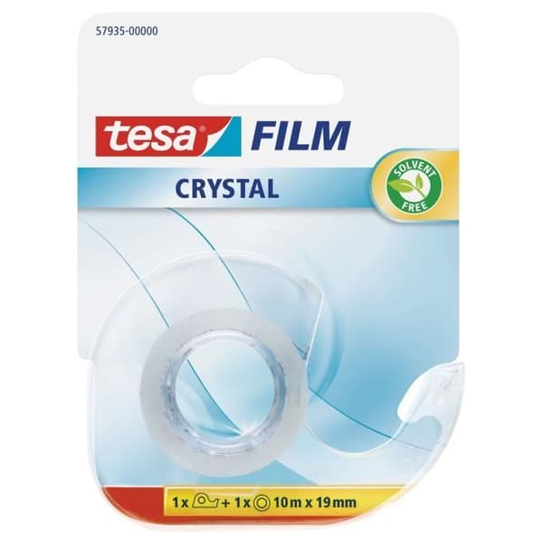 TESA Film Crystal - 10mm x 19mm + 1 Hållare