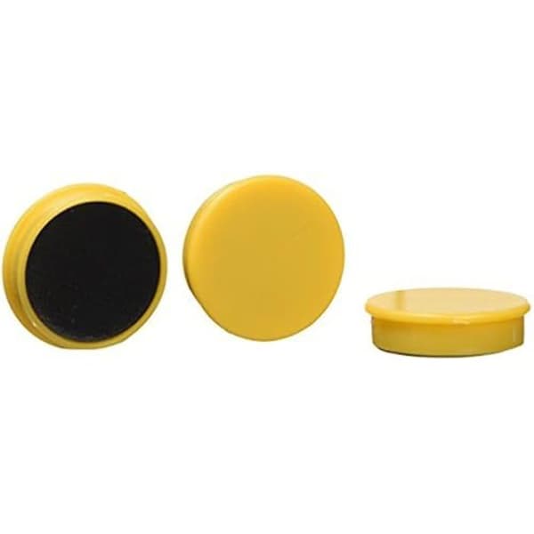Magnet - FAIBO - 60-30-06 - Påse med 3 Runda Magneter - 30 mm - Gul - Citron