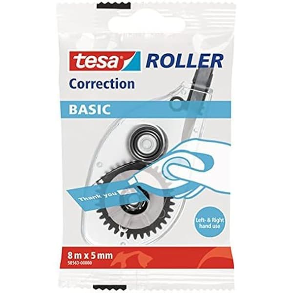 Korrigeringsroller - Tesa - Basic - 8 m - 5 mm - Vuxen Blandad