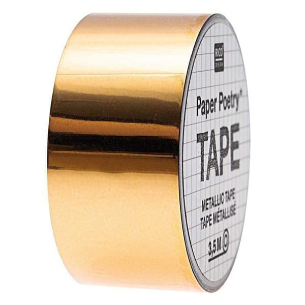 Maskeringstejp spegel guld 1,9 cm x 3,5 m