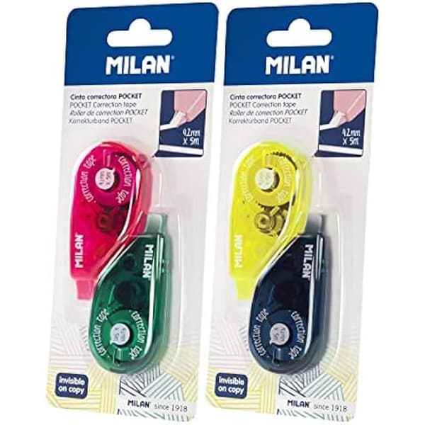 Utställningslåda - MILAN - Pocket korrigeringsband - 12 blister - 4,2 mm x 5 m - Blandad