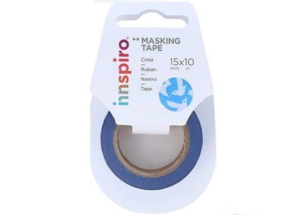 Maskeringstejp - maskeringstejp Innspiro - 17444 - Maskeringstejp Washi fåglar blå 15 mm x 10 x m. Overseas Series