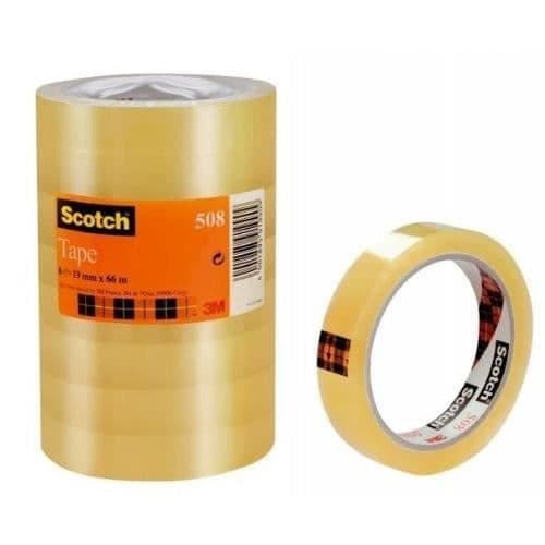 Tejp - 3M - 508 - Transparent - 19 mm x 66 m - Handavdragbar