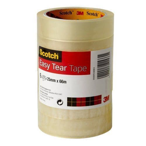 Scotch genomskinlig självhäftande tejprullar, 25…