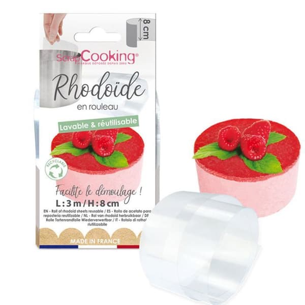 Ruban rhodoïde för entremets 3 m x 8 cm