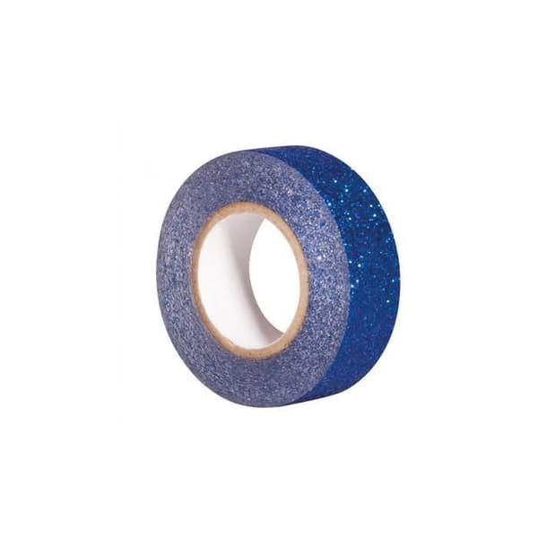 Maskeringstejp paillett - Noname - 5 m x 1,5 cm - Kungablå - Lätt att riva - Avtagbar