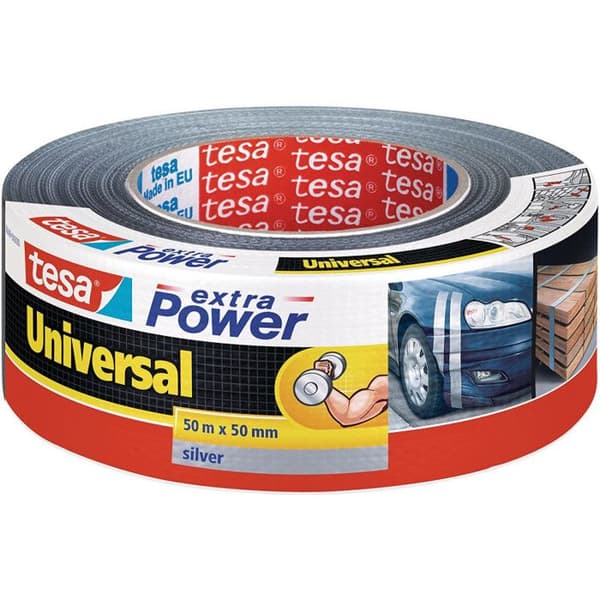 Extra Power Universal Canvas Reparationstejp - TESA - 50m x 50mm - Grå