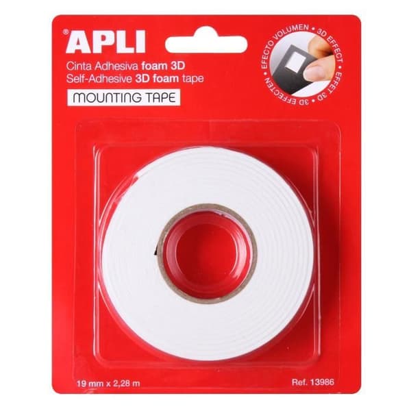 APLI Dubbelsidig 3D-skumtejp - 2mm