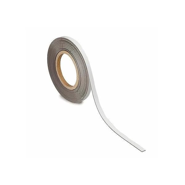 Magnetbånd, 20 mm x 10 m, tykkelse: 1 mm, hvit