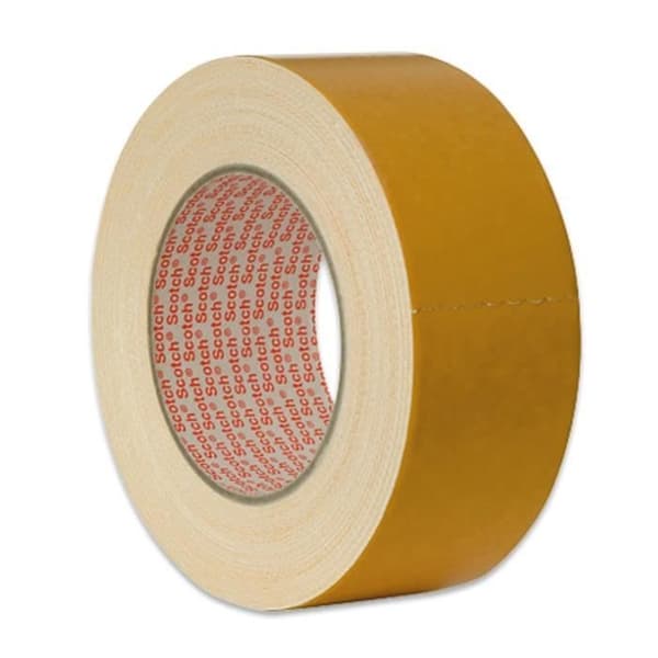 Dubbelhäftande tejp 3M 9525 tyg, dubbelhäftande med stöd, 25 mm x 25 m, beige, förpackning med 9.