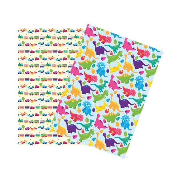Washi-papper Klisterpapper A4 2 ark dinosaurie och bil