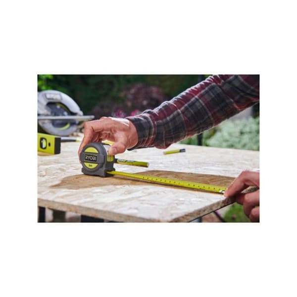 Måttband - RYOBI - RTM5M - 5 m - Bredd 25 mm - Säker krok