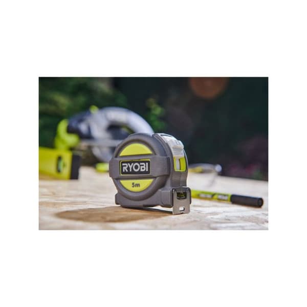 Måttband - RYOBI - RTM5M - 5 m - Bredd 25 mm - Säker krok