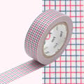 Miniatyrbild 1 av 2: Masking Tape MT 1,5 cm Rutnät rött och blått