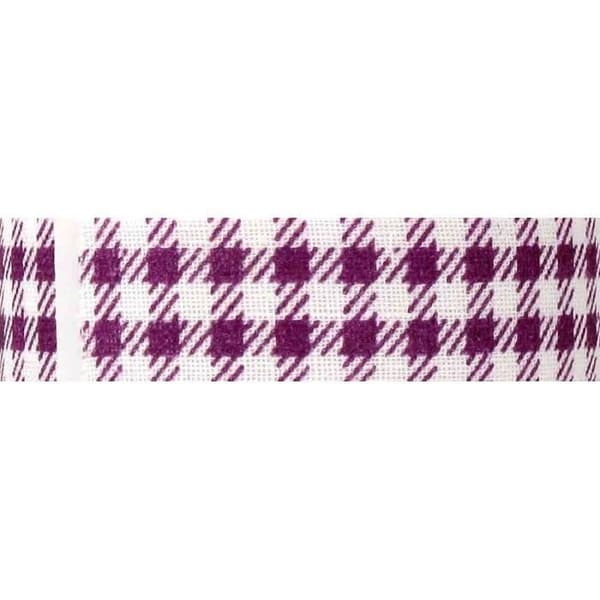 Vichy lila bomulls tejp 1,5 cm x 3 m - MegaCrea {färg}