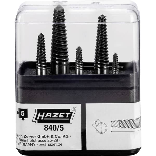 Hazet 840/5 Skruvutdragare-set M4 - M18