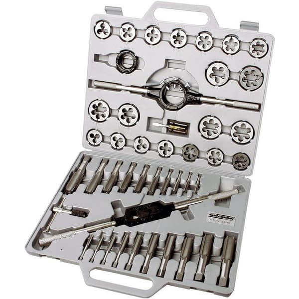 Brüder Mannesmann M53245 Gängskärningssats 45 delar metrisk M6, M8, M10, M12, M14, M16, M18, M20, M22, M24