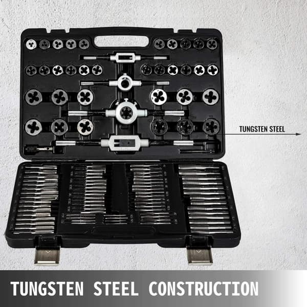 110st Effektiv tap och die set kit, metrisk M2-M18 manuell Gängande skärnyckel