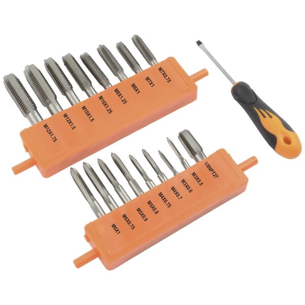 Brüder Mannesmann M53230 Gängtappar 40 delar M3, M4, M5, M6, M7, M8, M10, M12