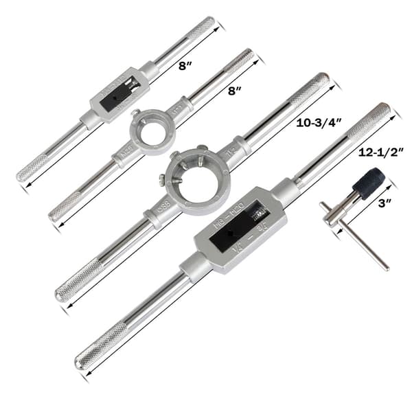 Hikity Tap and Die Set, 110-delars verktygssats, hållbar stål konstruktion, precisions CNC-bearbetad