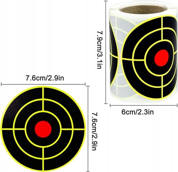 Ampuma-aiheiset roiskemaalit itseliimautuvat roiskemaalit 7,62 cm 200 kpl