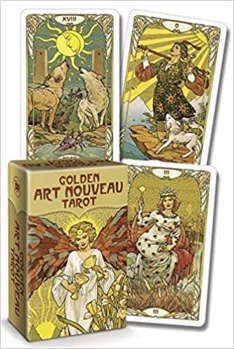 Golden Art Nouveau Tarot Mini (new edition - gold printing ink)