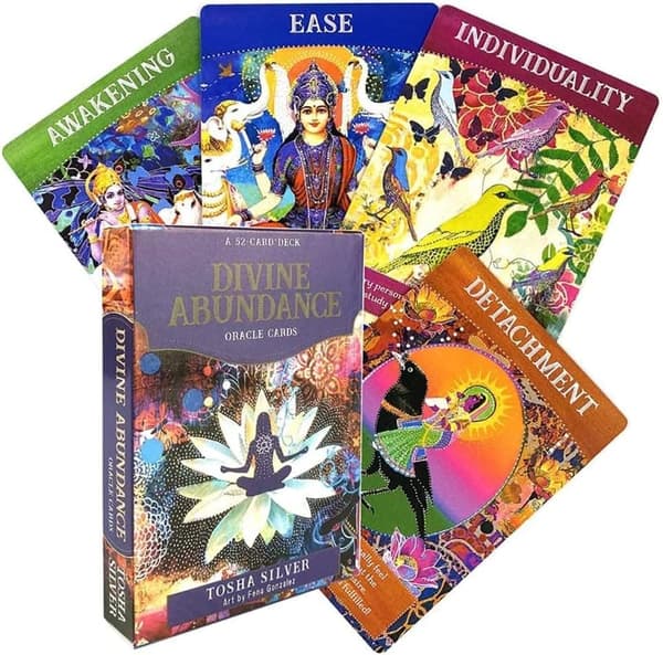 Divine Abundance Oracle Cards Fortune-Telling 52 PCS Full English Divination Cards, Familjeträffar, Underhållningsfest