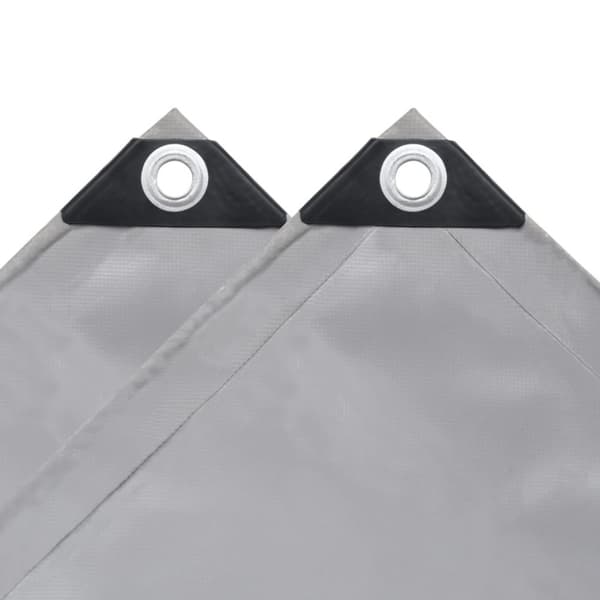 vidaXL presenning 650 g/m² 1,5 x 6 m grå