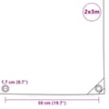 Miniatyrbillede 6 af 6: vidaXL presenning 650 g/m² 2 x 3 m hvid