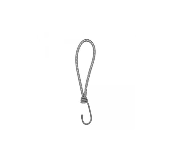 BUNGEE CORD HOOK elastisk gummi 0,6x20cm, stålkrok