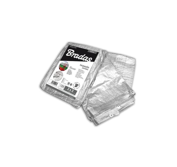 Vahvistettu pressu SILVER 120g, 4x5m, Bradas
