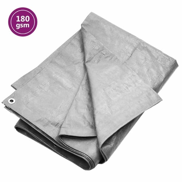 vidaXL presenning 3x3 m 180 g/m² HDPE grå