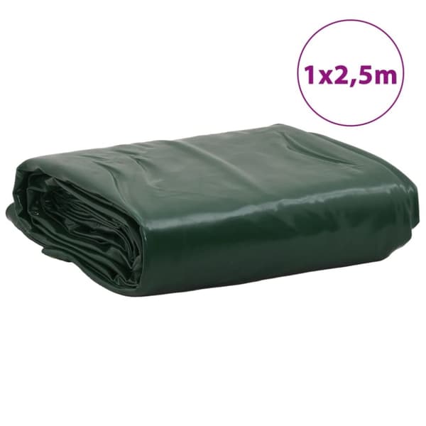 vidaXL Pressu vihreä 1x2,5 m 650 g/m²