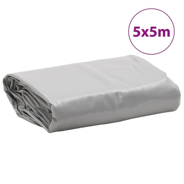vidaXL presenning 5x5 m 650 g/m² grå