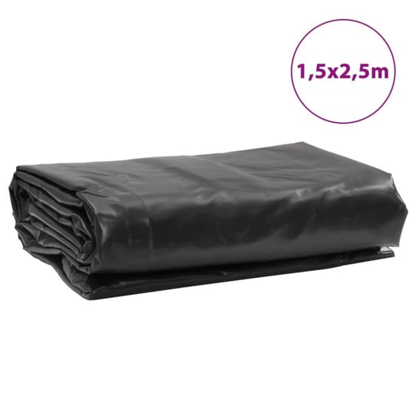 vidaXL Presenning svart 1,5x2,5 m 650 g/m²