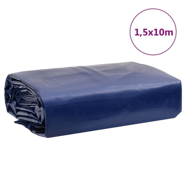 vidaXL Presenning blå 1,5x10 m 650 g/m²