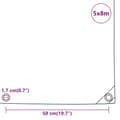 Miniatyrbillede 10 af 10: vidaXL presenning 5x8 m 650 g/m² sort