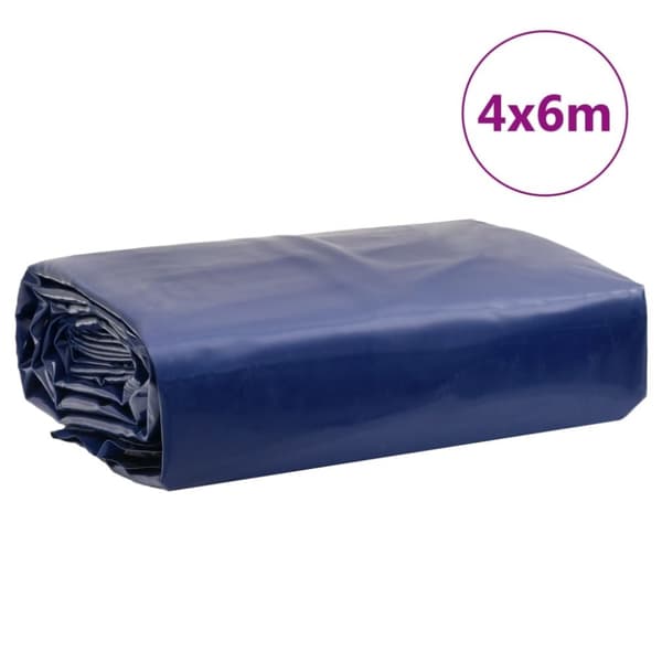 vidaXL presenning 4x6 m 650 g/m² blå