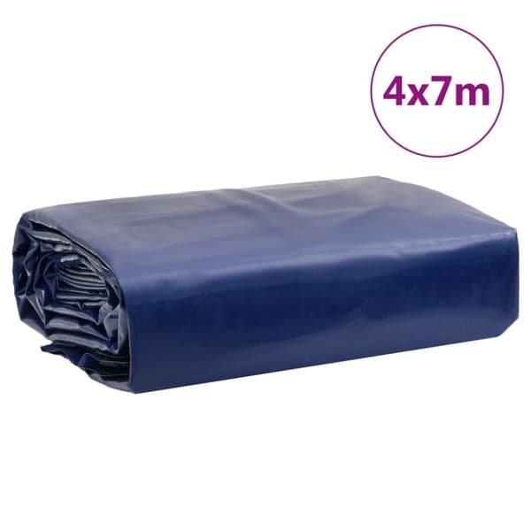 vidaXL presenning 4x7 m 650 g/m² blå