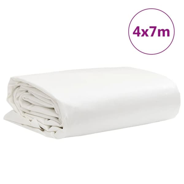 vidaXL Presenning vit 4x7 m 650 g/m²