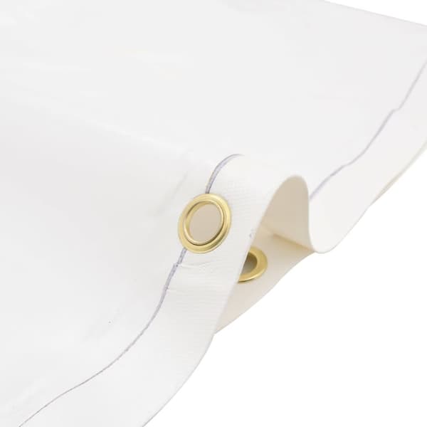 vidaXL Presenning vit Ø 2,4 m 650 g/m²