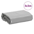 Miniatyrbild 8 av 8: vidaXL Presenning grå 3x3 m 650 g/m²