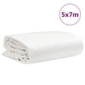 Miniatyrbild 9 av 9: vidaXL Presenning vit 5x7 m 650 g/m²