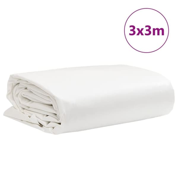 vidaXL Presenning vit 3x3 m 650 g/m²