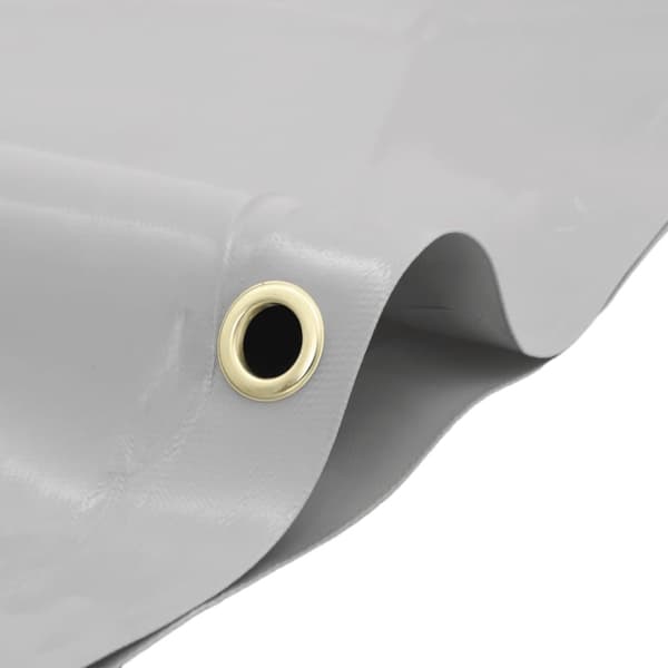 vidaXL presenning Ø 2,6 m 650 g/m² grå