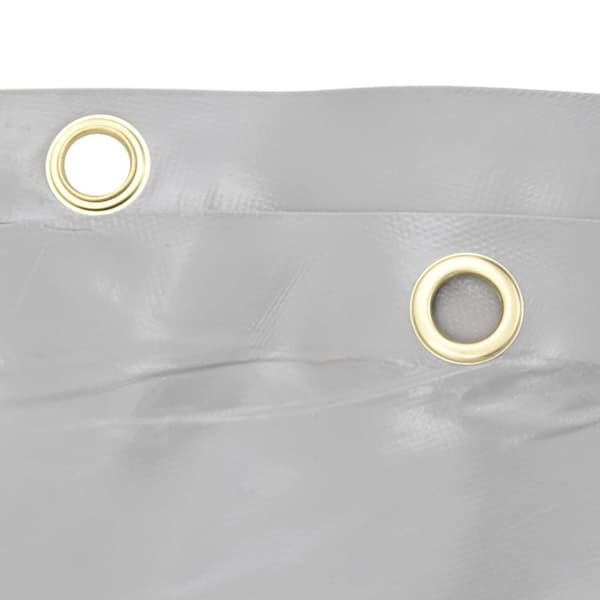 vidaXL presenning Ø 2,6 m 650 g/m² grå