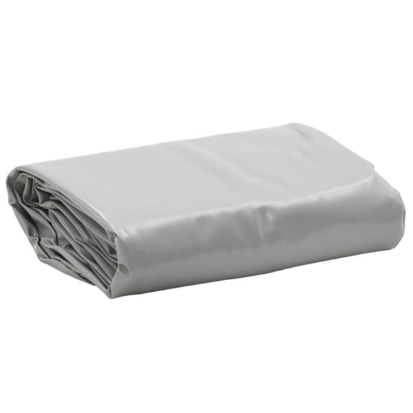 vidaXL presenning Ø 2,6 m 650 g/m² grå