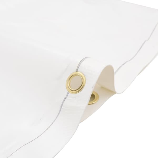vidaXL presenning Ø 2,6 m 650 g/m² hvid