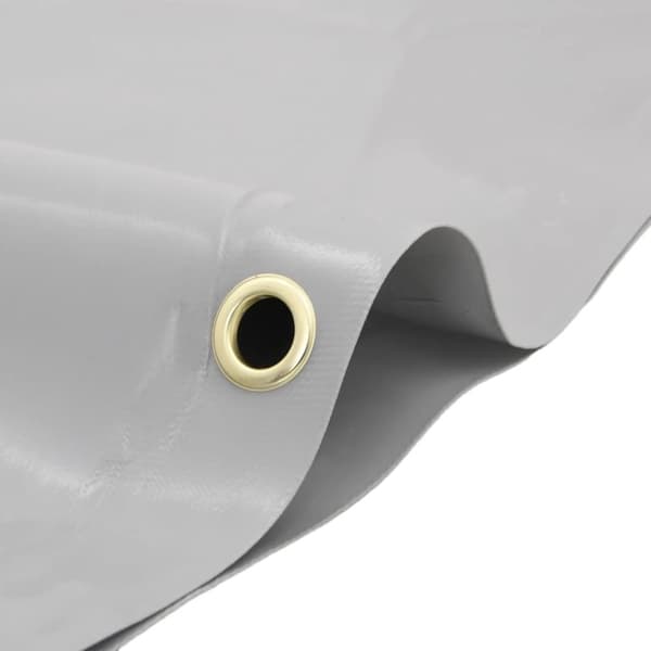 vidaXL presenning Ø 2,4 m 650 g/m² grå