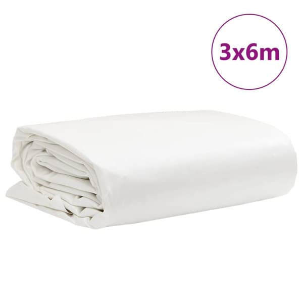 vidaXL Presenning vit 3x6 m 650 g/m²